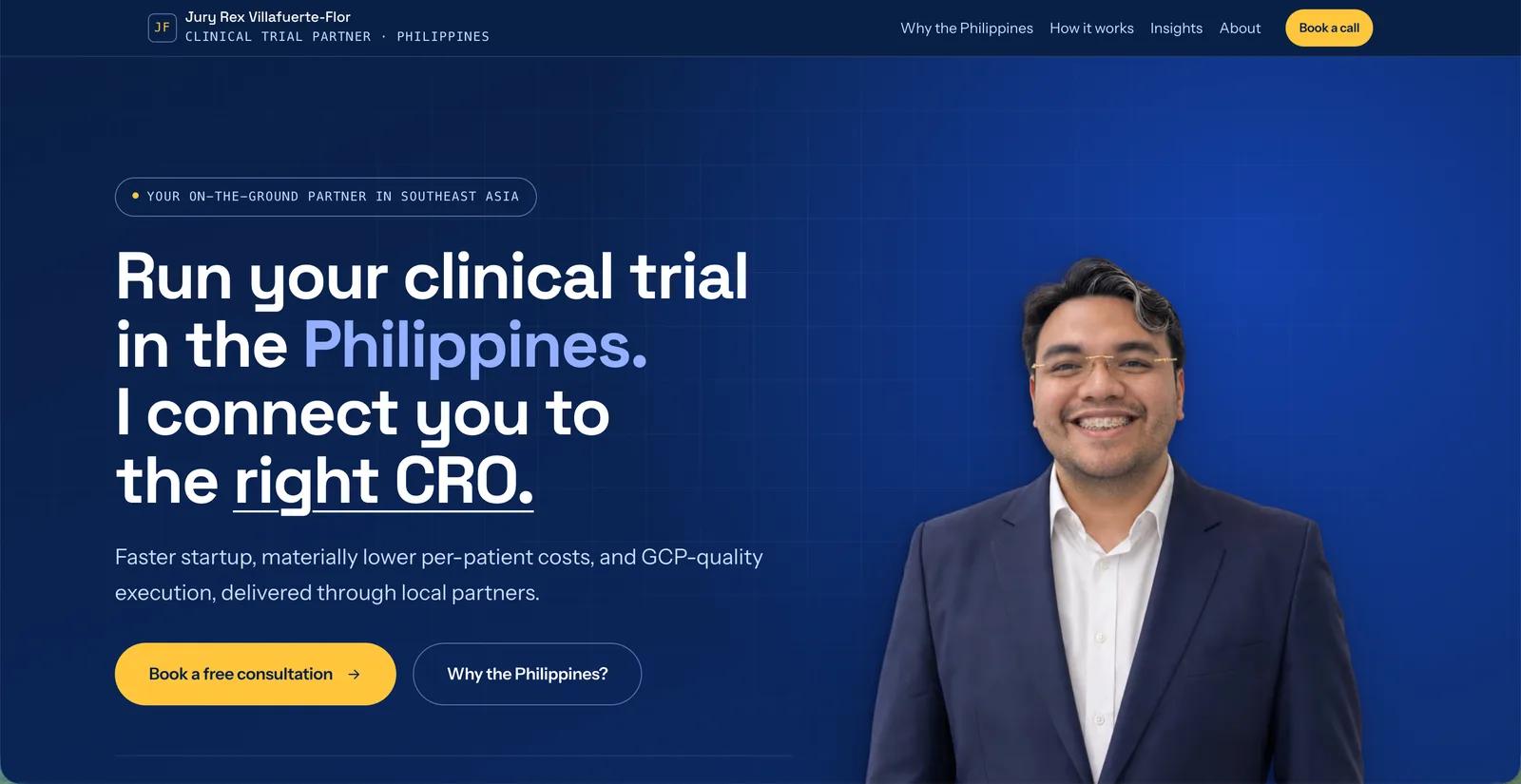 Jury Rex Villafuerte-Flor β Clinical Trial Partner website